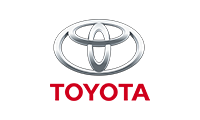 Логотип автомобиля Toyota в черном и красном