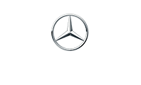 Логотип автомобиля Mercedes-Benz в серебре